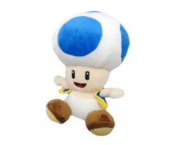 Plush Super Mario Blue Toad 7" Blue Toad Plushy
