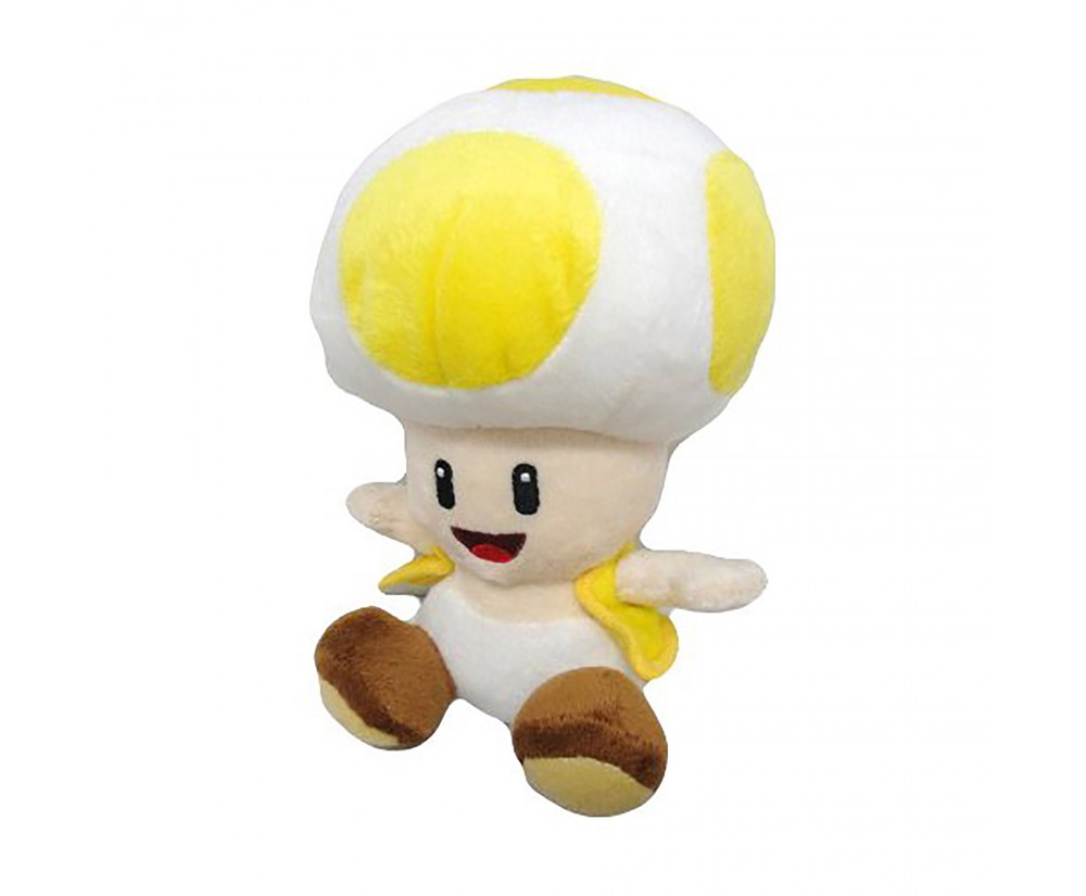Super Mario Yellow Toad Plush 7" Yellow Toad Plushy