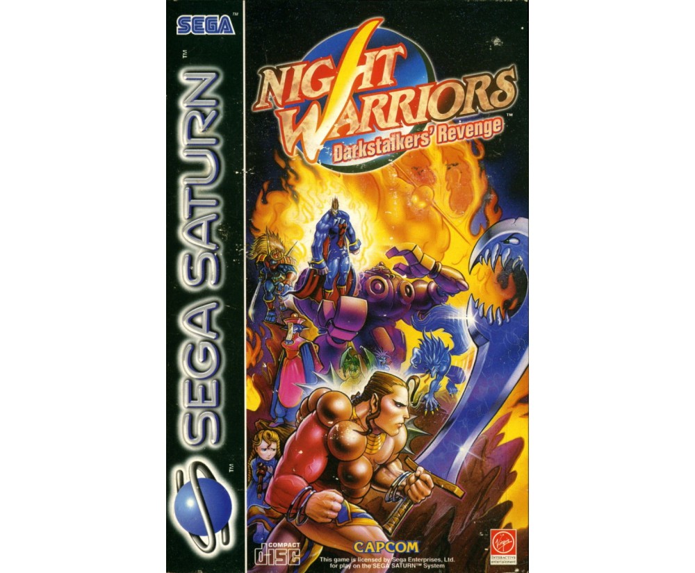 Night Warriors: Darkstalkers' Revenge for the Sega Saturn (Complete with Case and Manual)