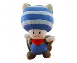 Super Mario Plush Flying Squirrel Toad 8" Blue Plushy (Nintendo)