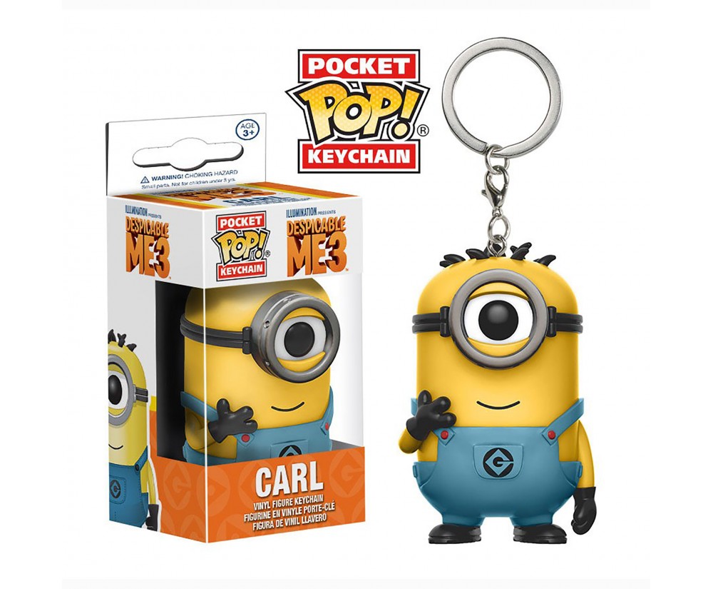 Pocket POP Keychain- Vinyl Figure - Toy - Despicable Me 3 - Carl (in Minion Jumpsuit)