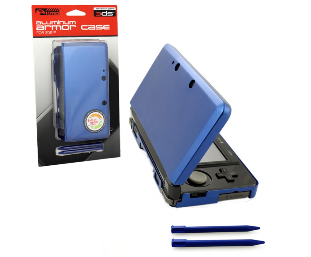 3DS Case Aluminum Armor Case&Dual Stylus Set Aqua Blue (KMD Komodo) 3DS Case Aluminum Armor Case&Dual Stylus Set Aqua Blue (KMD Komodo)