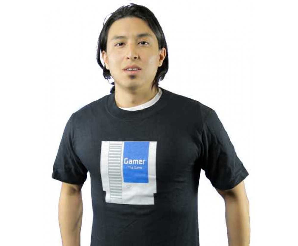 Blue or Black - Gamer NES Cartridge Gaming T-Shirt Blue or Black - Gamer NES Cartridge Gaming T-Shirt