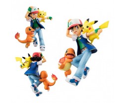 Megahouse - Toy - Action Figure - Pokemon - GEM Series - Ash Pikachu and Charmander Figure Set
