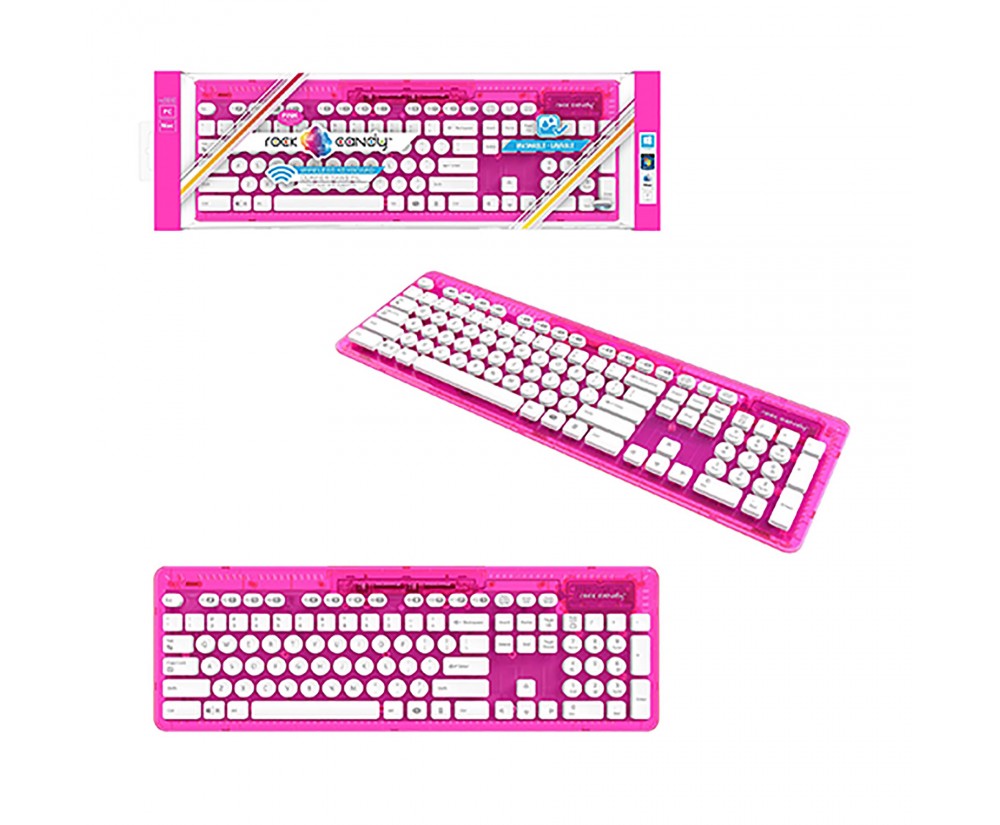 Keyboard - PC - Rock Candy - Wireless Keyboard - Pink Paloozza (PDP) Keyboard - PC - Rock Candy - Wireless Keyboard - Pink Paloozza (PDP)
