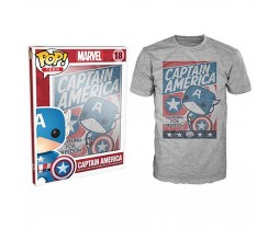 Funko - Novelty - T-Shirt - POP - Size Large - Captain America - Fight For Justice