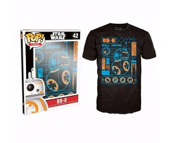Funko - Novelty - T-Shirt - POP - Size Medium - Star Wars Episode 7 - BB-8 Blueprint