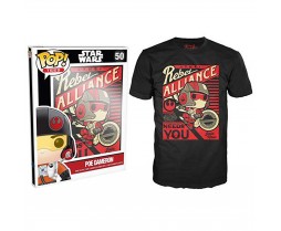 Funko - Novelty - T-Shirt - POP - Size Medium - Star Wars Episode 7 - Poe Propaganda
