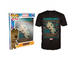 Funko - Novelty - T-Shirt - POP - Size Medium - GOTG - Groot Line Up