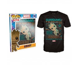 Funko - Novelty - T-Shirt - POP - Size Large - GOTG - Groot Line Up