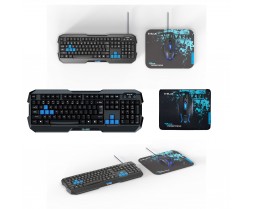 Cobra PC EKM820 Keyboard Mouse Mousepad Combo Pack