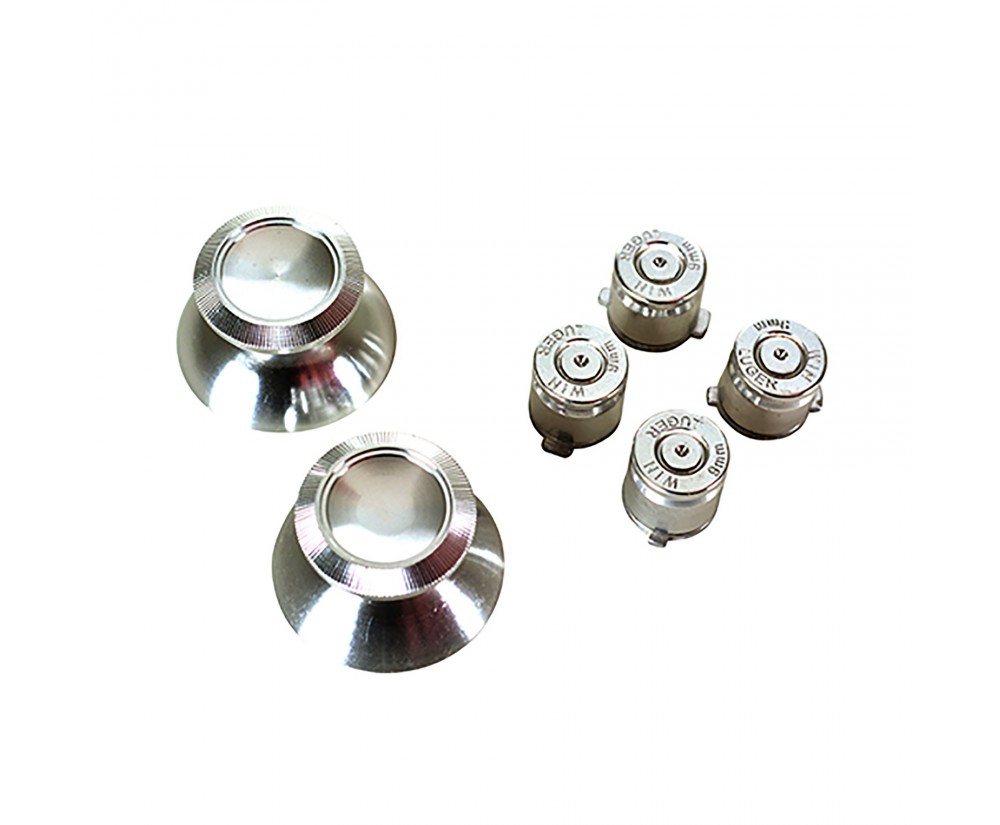 PS4 Silver Aluminum Buttons&Analog Sticks