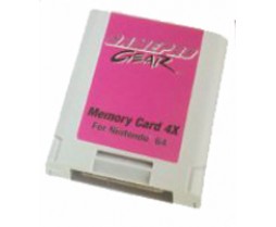 New - GamePro Gear Memory Card 4X for N64 with 492 Pages of Memory