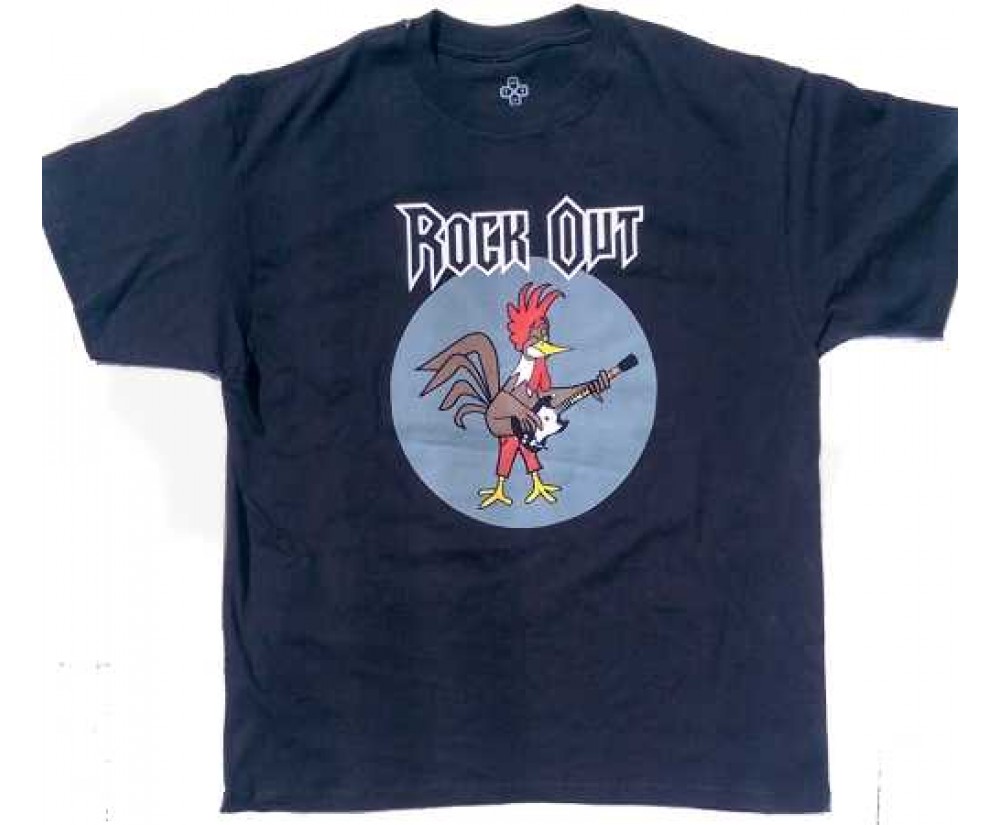 Dark Blue - Rock Out Rock Band Rooster T-Shirt