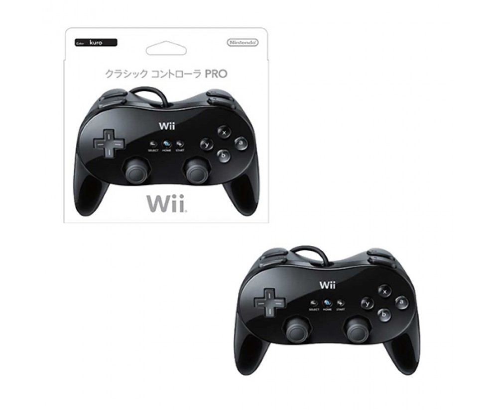 Wii Black Classic Controller Pro Black J Versio