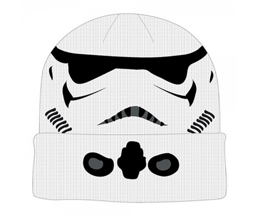 Hats - Novelty - Star Wars: The Force Awakens - Stormtrooper Cuff Beanie Hats - Novelty - Star Wars: The Force Awakens - Stormtrooper Cuff Beanie