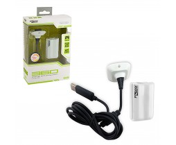 Xbox 360 Controller Charge&Play Pack in White