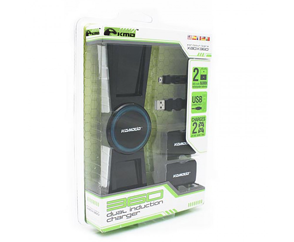 Xbox 360 Charger Induction Charger Black (KMD Komodo)