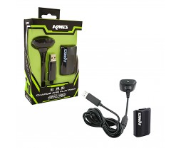 Xbox 360 Controller Charge and Play Pack Kit in Black