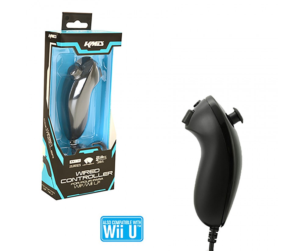 Wii/Wii U Wired Nunchuk in Black (KMD)