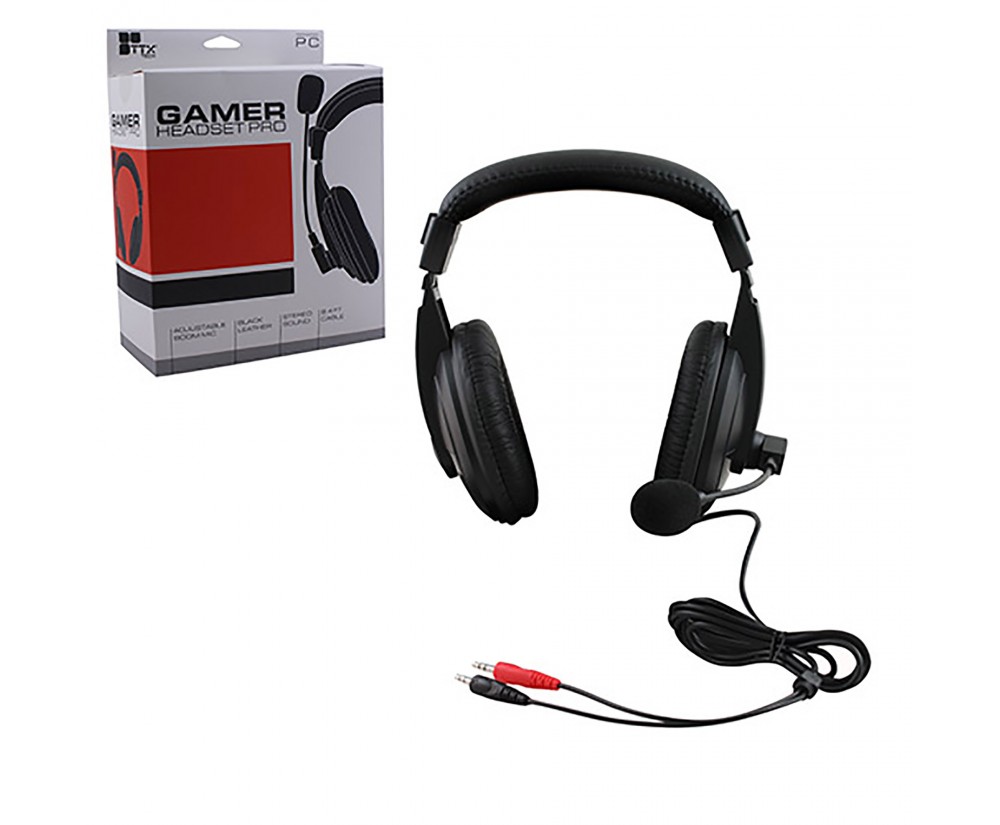 Good PC Headset w/Adjustable Boom Mic in Black (TTX TECH) Good PC Headset w/Adjustable Boom Mic in Black (TTX TECH)