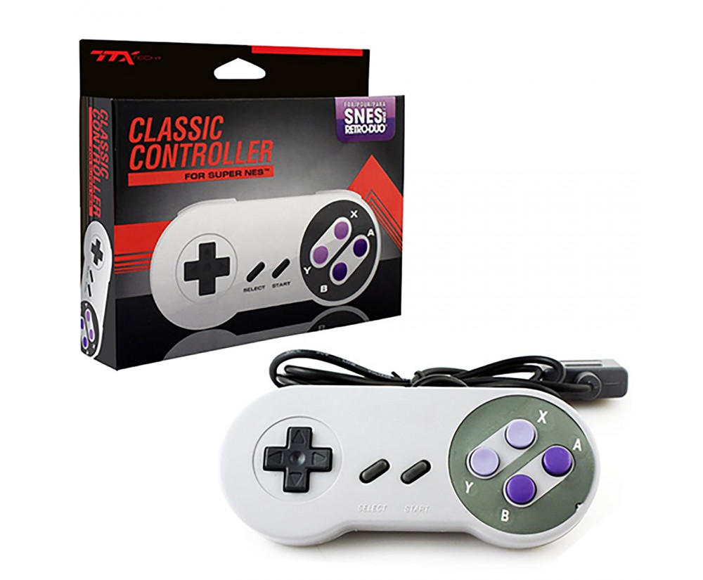 Controller - SNES - Wired - Classic Style - Grey - Retail Packaging (TTX Tech) Controller - SNES - Wired - Classic Style - Grey - Retail Packaging (TTX Tech)