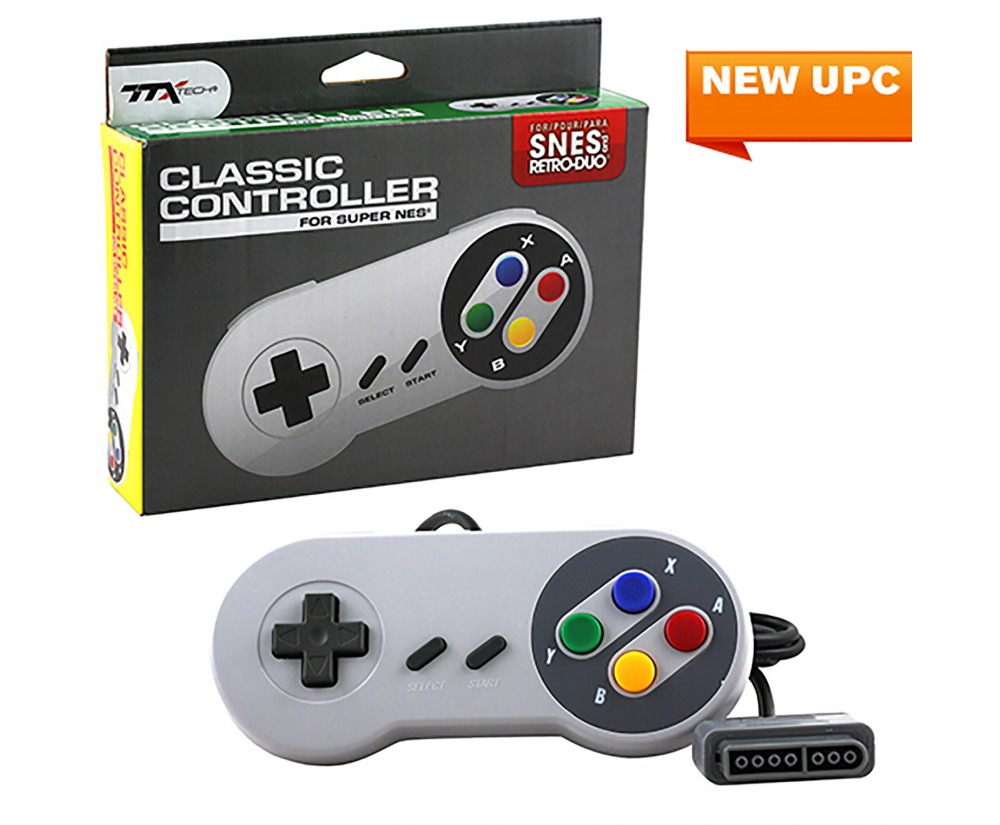 Controller - SNES - Wired - Super Famicom Style - Grey - Retail Packaging (TTX Tech) Controller - SNES - Wired - Super Famicom Style - Grey - Retail Packaging (TTX Tech)