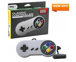 Controller - SNES - Wired - Super Famicom Style - Grey - Retail Packaging (TTX Tech)