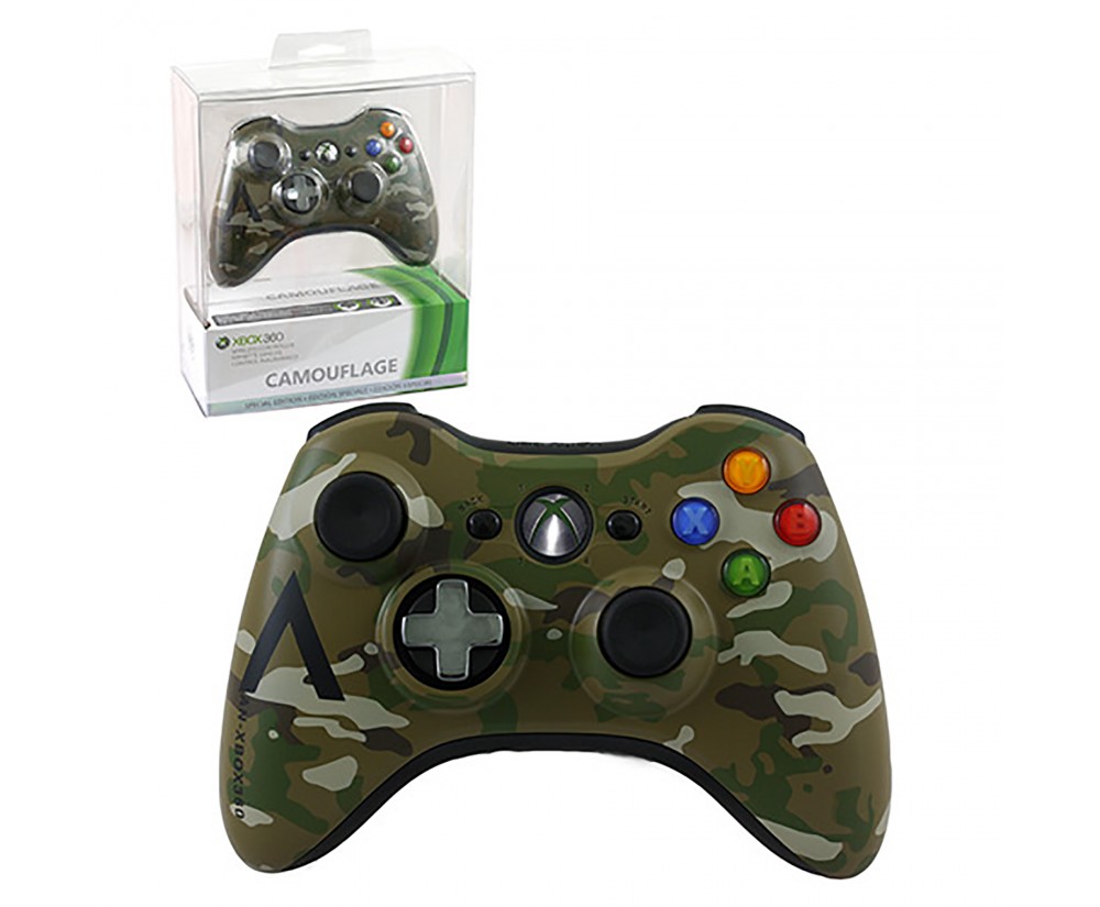 Controller - Xbox 360 - Wireless - Camo - Limited Edition - Green (Microsoft) Controller - Xbox 360 - Wireless - Camo - Limited Edition - Green (Microsoft)