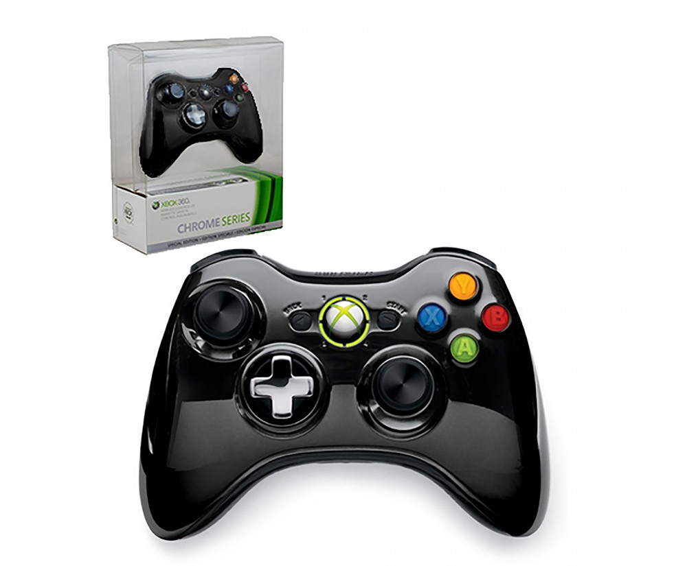 Controller - Xbox 360 - Wireless - Chrome - Limited Edition - Black (Microsoft) Controller - Xbox 360 - Wireless - Chrome - Limited Edition - Black (Microsoft)