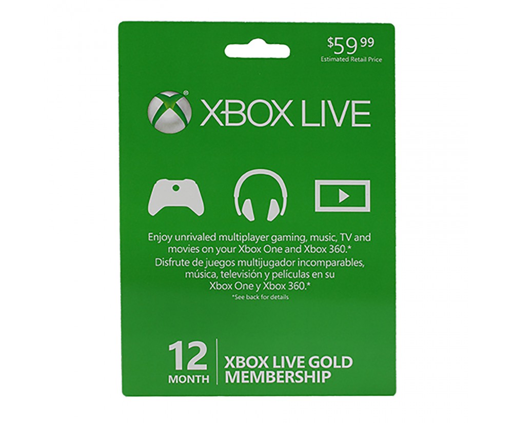Xbox One - Xbox 360 - Subscription Card - Xbox Live - 12 Month (Microsoft) Xbox One - Xbox 360 - Subscription Card - Xbox Live - 12 Month (Microsoft)