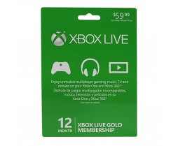 Xbox One - Xbox 360 - Subscription Card - Xbox Live - 12 Month (Microsoft)