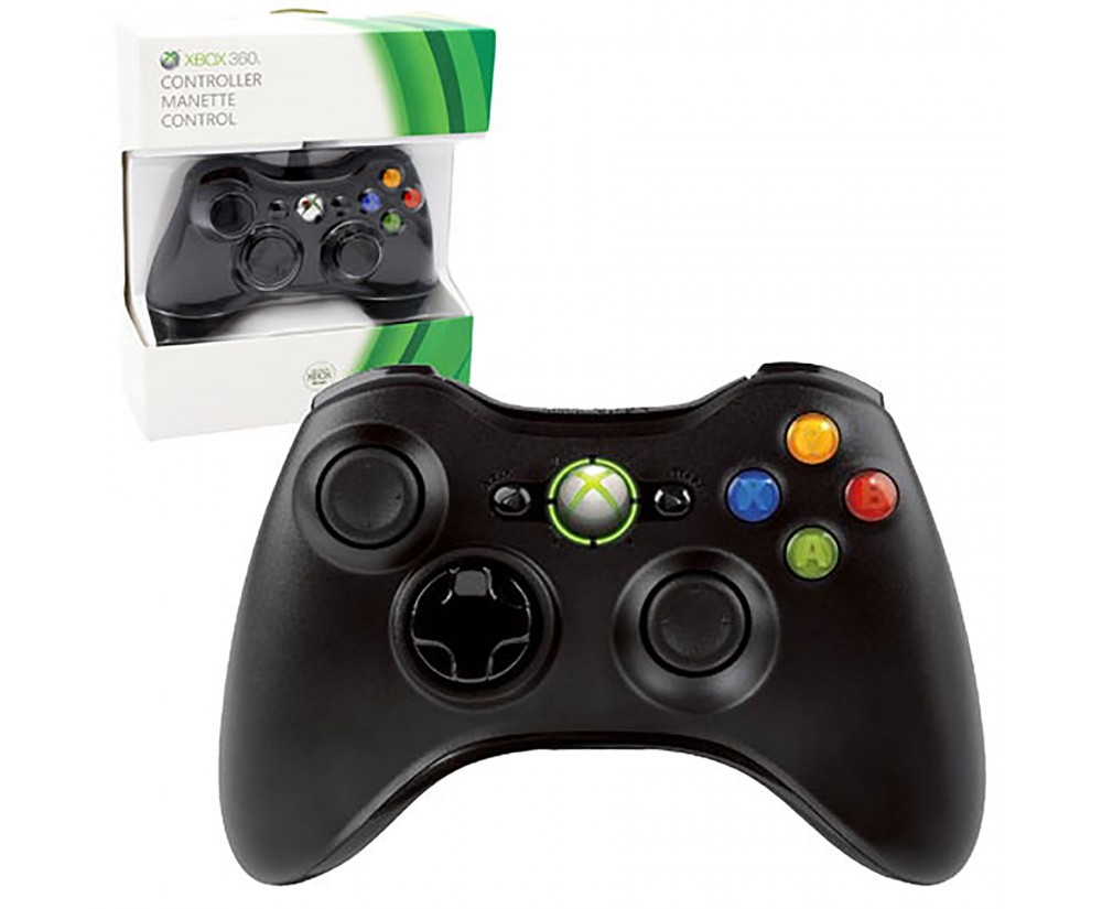 Controller - Xbox 360 - Wired - Black (Microsoft)