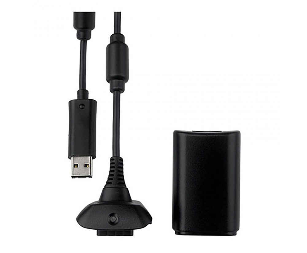 Charger - Xbox 360 - Play&Charge Kit - Refurbished (Microsoft)