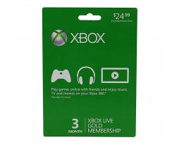Xbox One - Xbox 360 - Subscription Card - Xbox Live - 3 Month Gold (Microsoft)