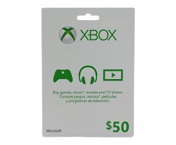 Xbox One - Xbox 360 - Subscription Card - Xbox Live - $50 (Microsoft)