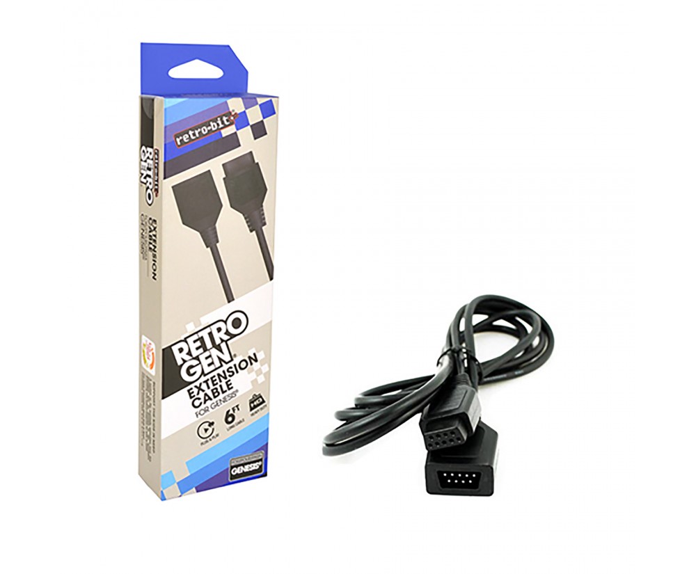 Cable - Genesis - Controller Extension Cable - 6 Feet (Retro-Bit) Cable - Genesis - Controller Extension Cable - 6 Feet (Retro-Bit)