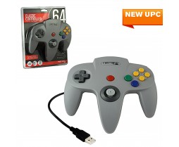 Controller - PC - Wired - N64 Style - USB Controller for PC&Mac - Grey (Retrolink)
