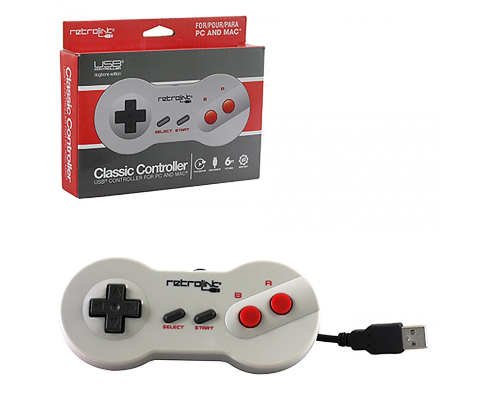 Controller - USB - Wired - NES Dogbone Shape (Retrolink)