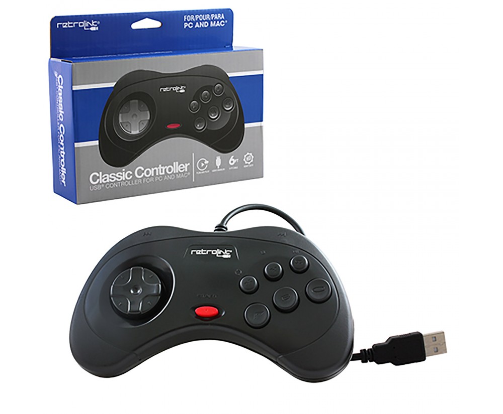 Sega Saturn PC USB Controller Black (Retrolink)