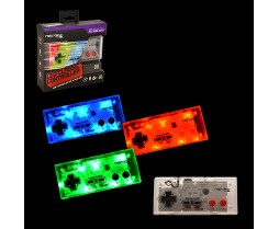 Controller - PC - Wired - NES Style - USB Controller for PC&MAC - Blue/Red/Green LED - On-Off Switch + Dimmer (Retrolink)