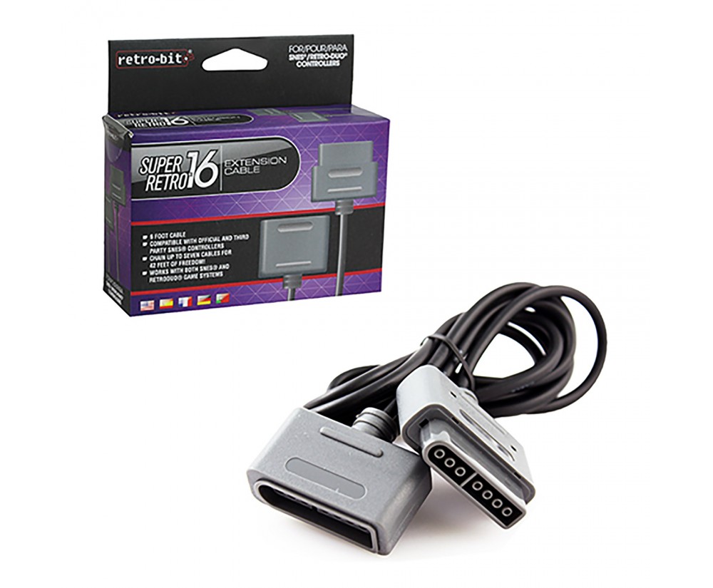 Cable - SNES - Extension Cord - 6 Feet (Retro-Bit)