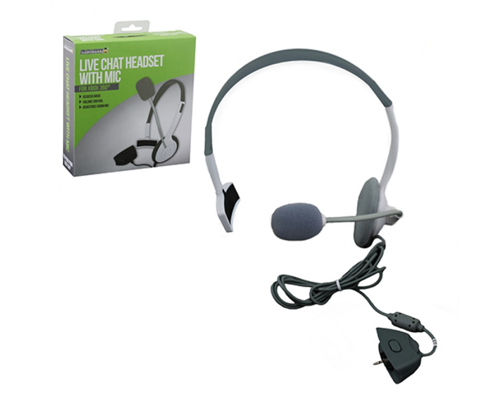 Headset - Xbox 360 - Live Chat Headset with Mic - White - Small (Sumoto) Headset - Xbox 360 - Live Chat Headset with Mic - White - Small (Sumoto)