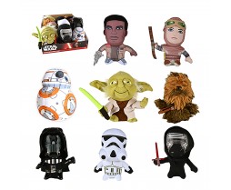 Super Deformed Plush - Toy - Star Wars: The Force Awakens - 12 pc CDU (Darth (1) Yoda ( 2) Chewbacca ( 2) Stormtrooper ( 1) Rey ( 1) Finn (1) BB-8 (2) Kylo Ren (2))