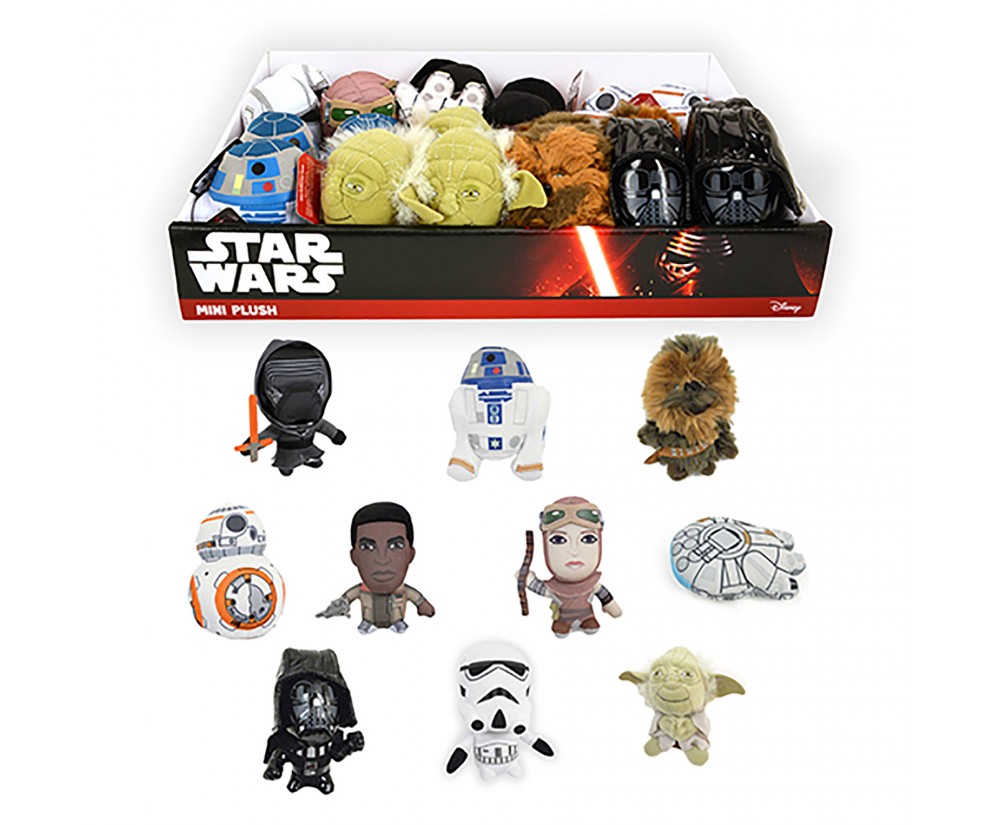 Super Deformed Plush - Toy - Star Wars: The Force Awakens - 24 Mini pc CDU (Darth (3) Yoda (3) Chewie(3) Trooper (2) R2 D2 (3) Rey (2) Finn (2) BB-8 (4) Kylo Ren (1) Millennium Falcon (1)) Super Deformed Plush - Toy - Star Wars: The Force Awakens - 24 Mini pc CDU (Darth (3) Yoda (3) Chewie(3) Trooper (2) R2 D2 (3) Rey (2) Finn (2) BB-8 (4) Kylo Ren (1) Millennium Falcon (1))