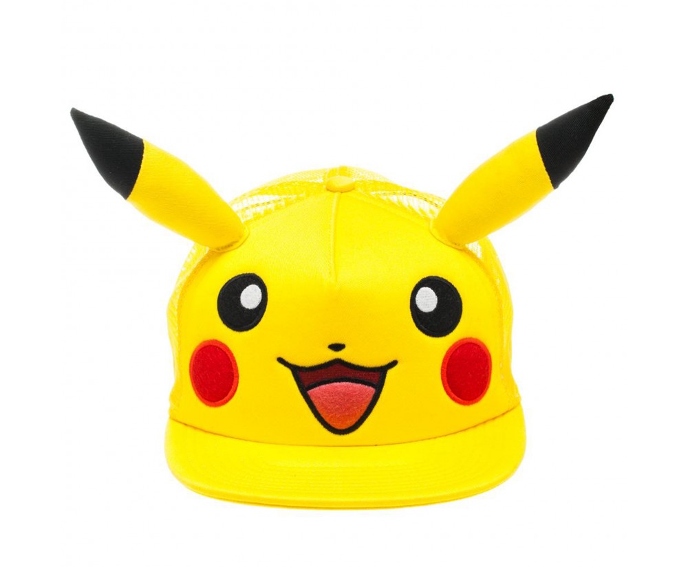 Hats - Novelty - Pokemon - Pikachu Big Face Trucker