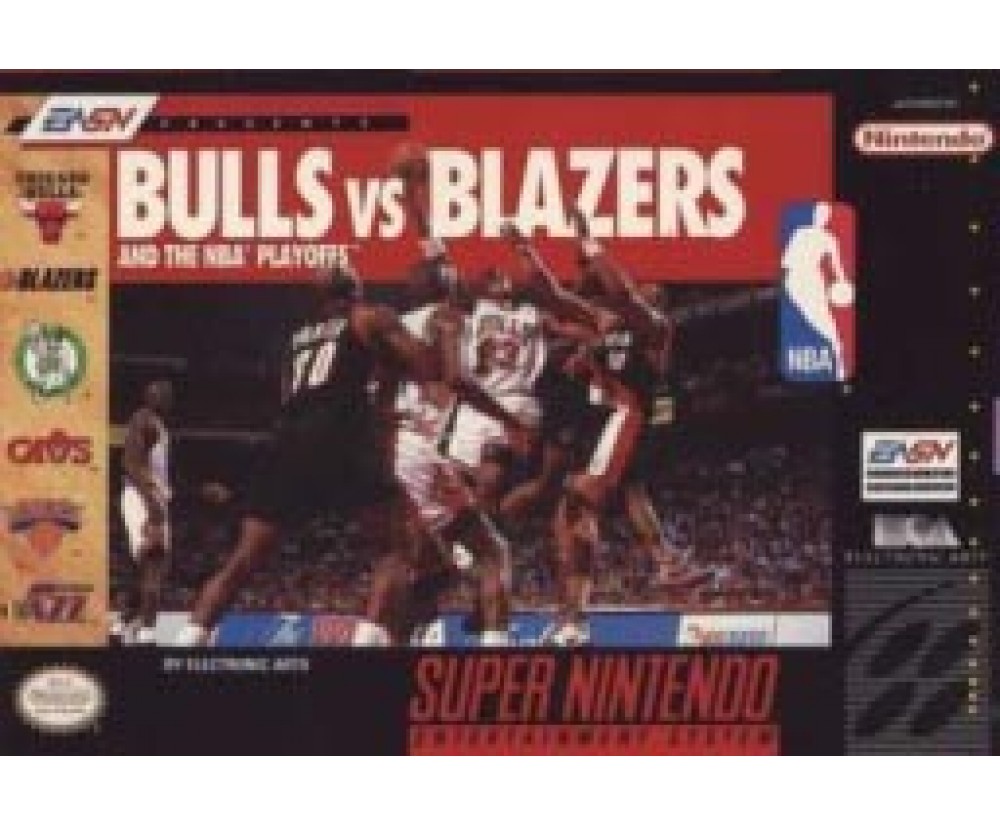 SNES - Super Nintendo Bulls vs. Blazers and the NBA Playoffs Pre-Played