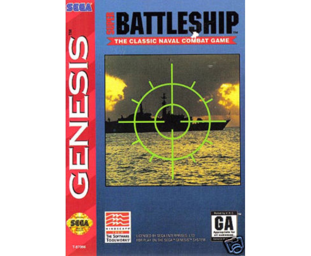GENESIS - Sega Genesis Super Battleship Pre-Played GENESIS - Sega Genesis Super Battleship Pre-Played