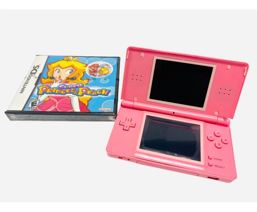Barbie Pink Nintendo DS Lite Console Bundle w/ Princess Peach - Retro Nintendo DS - Barbie Pink Nintendo DS Lite Console Bundle w/ Princess Peach
