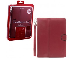 Ipad Mini Case Genuine Leather Folio Red (odoyo)